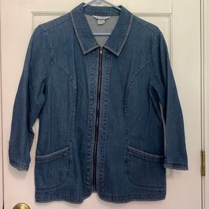 City Blues Missy Medium Denim Zippered Top